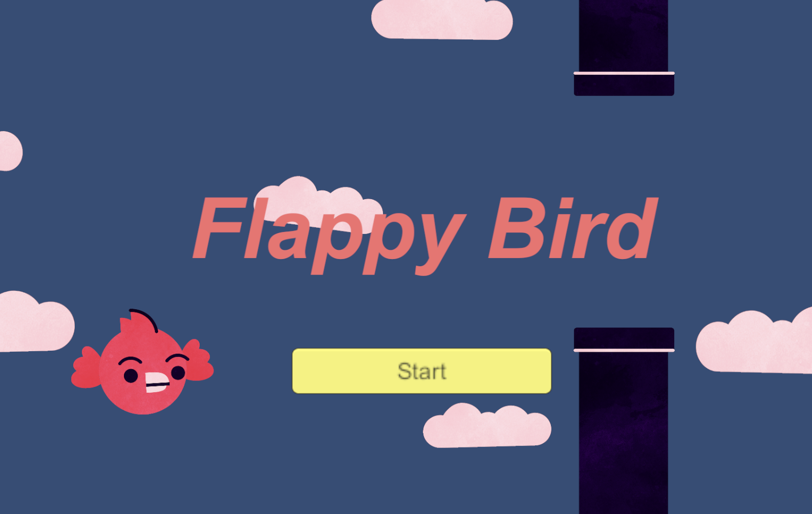 Flappy Bird game entry scene